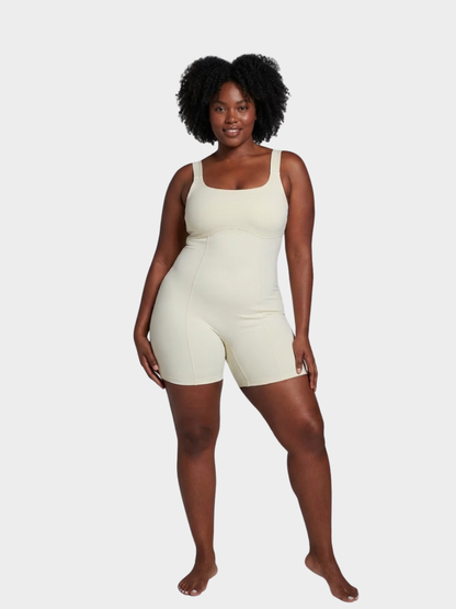 Body-Hugging Square Romper