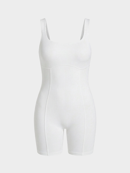 Body-Hugging Square Romper