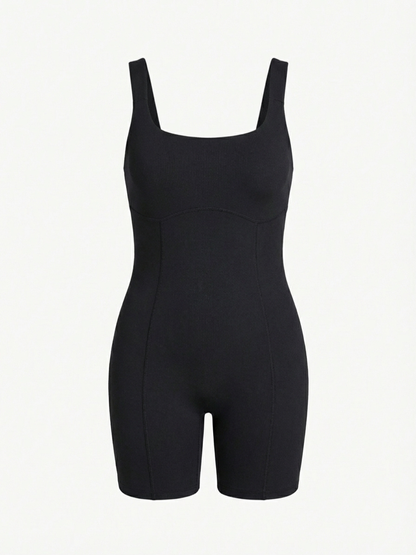 Body-Hugging Square Romper