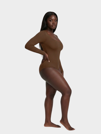 Seamless Long-Sleeve Shaping Bodysuit