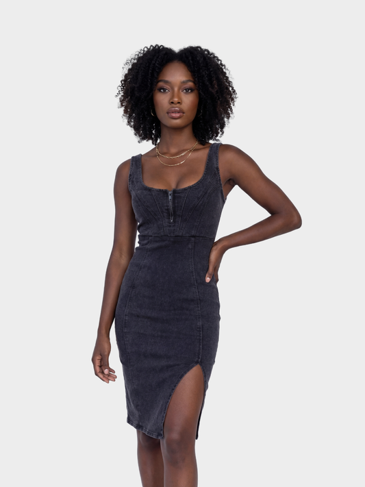 Side Slit Bodycon Dress