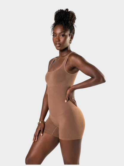 Elegant Square Neck Sculpt Suit