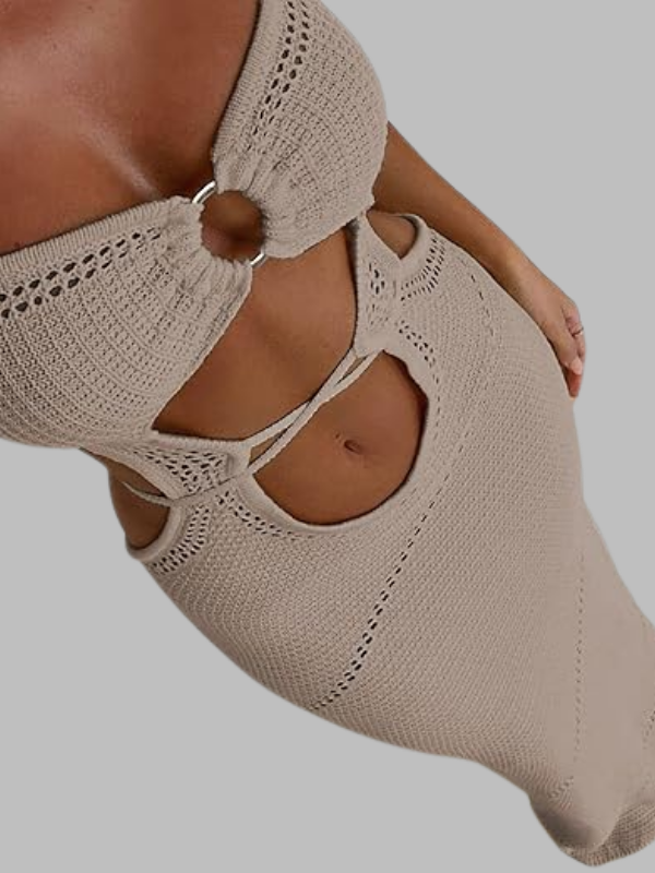 Cutout Knit Maxi Dress