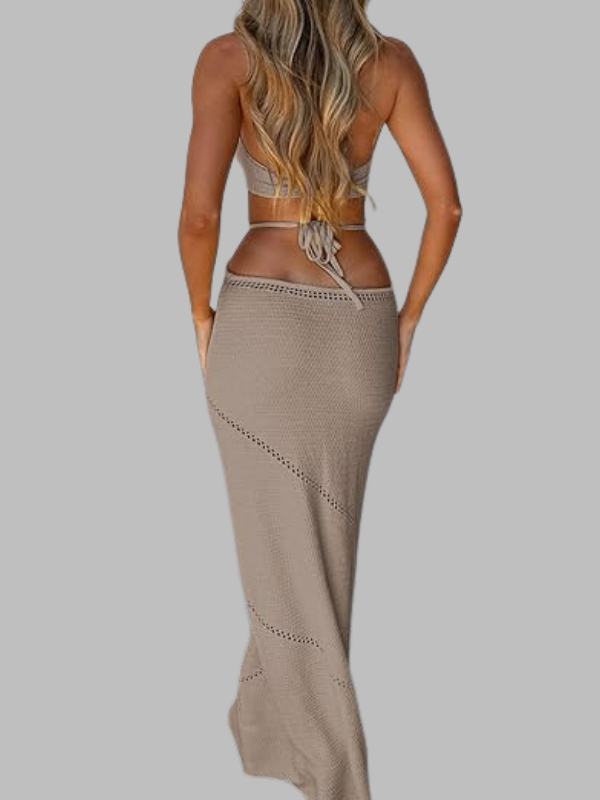 Cutout Knit Maxi Dress