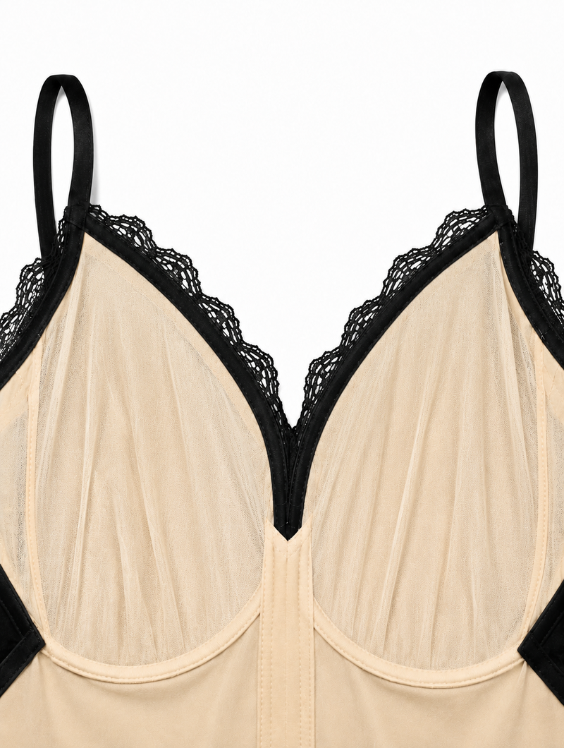 Lace Trim Shaper Dress