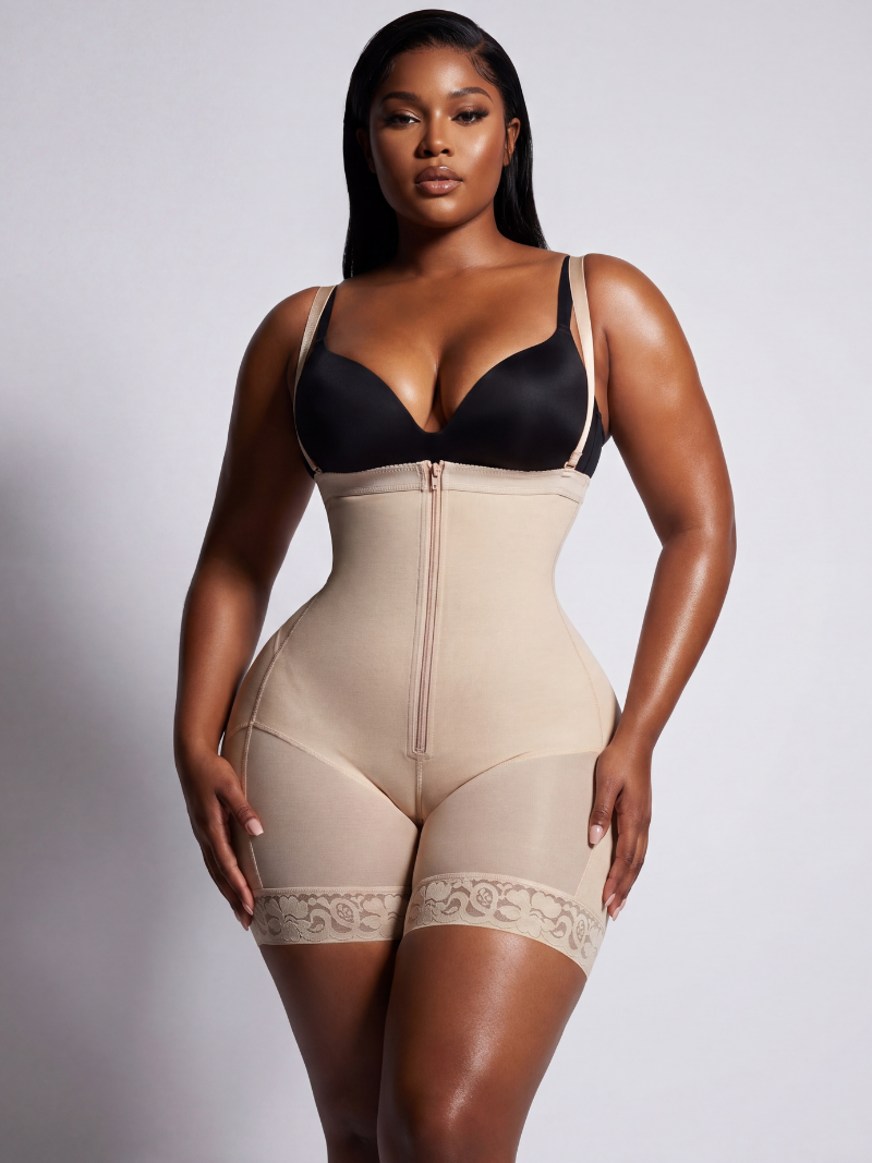 Tummy Compression Bodysuit Shaper With Butt Lifter Faja