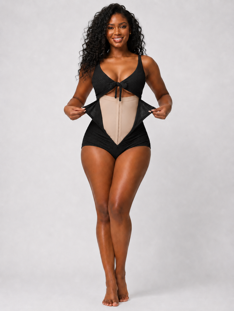 Built-In Corset Shaping Swimsuit