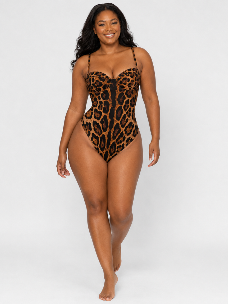 Leopard Corset Bodysuit