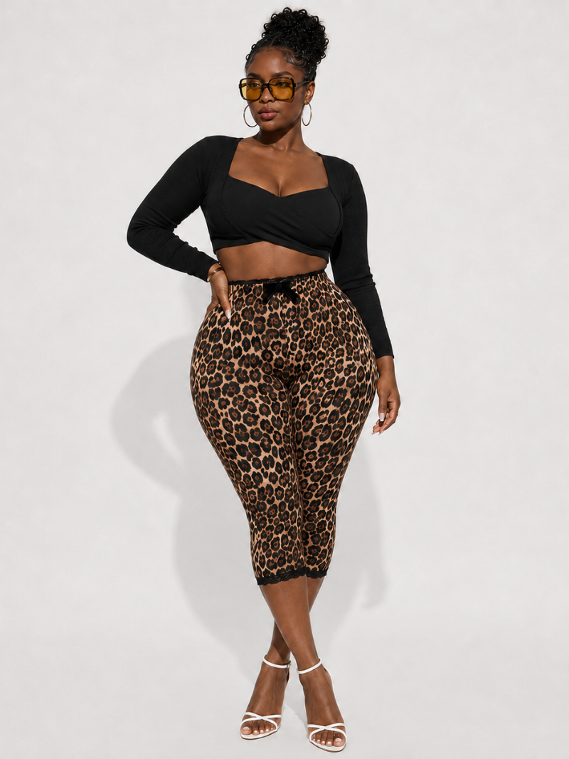 Leopard Curve Capri