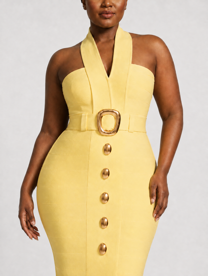 Golden Buckle Bandage Maxi