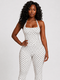Polka Dot Halter Jumpsuit
