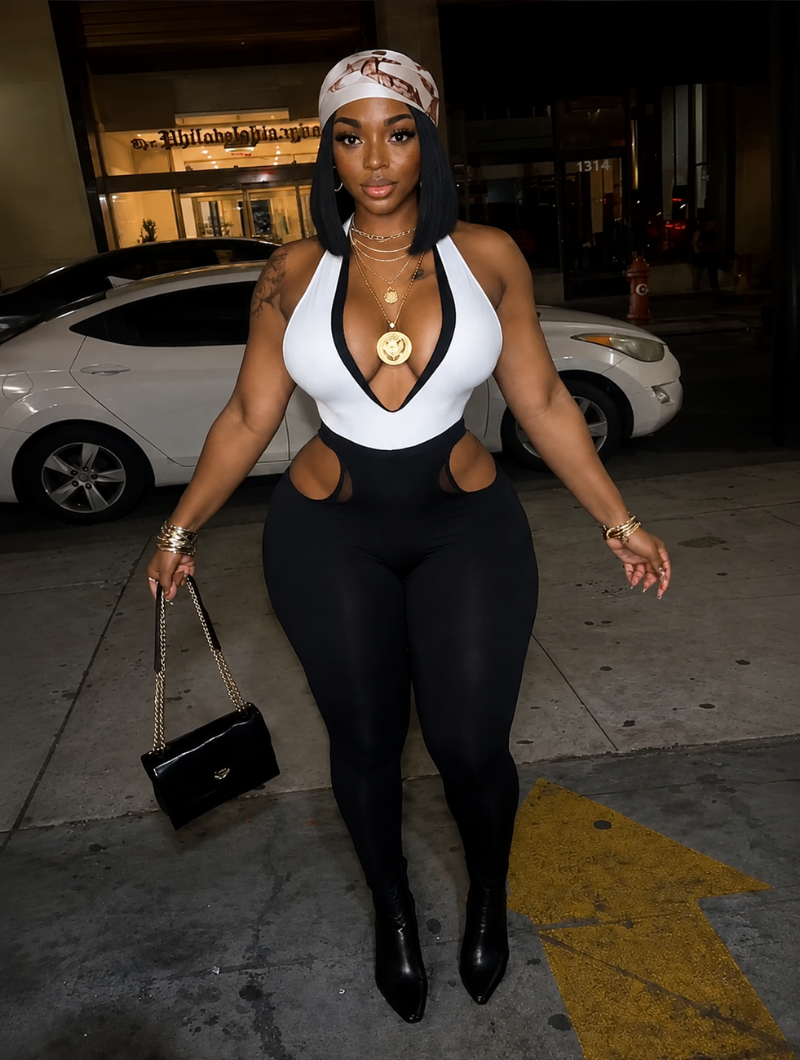 Monochrome Plunge Cutout Duo