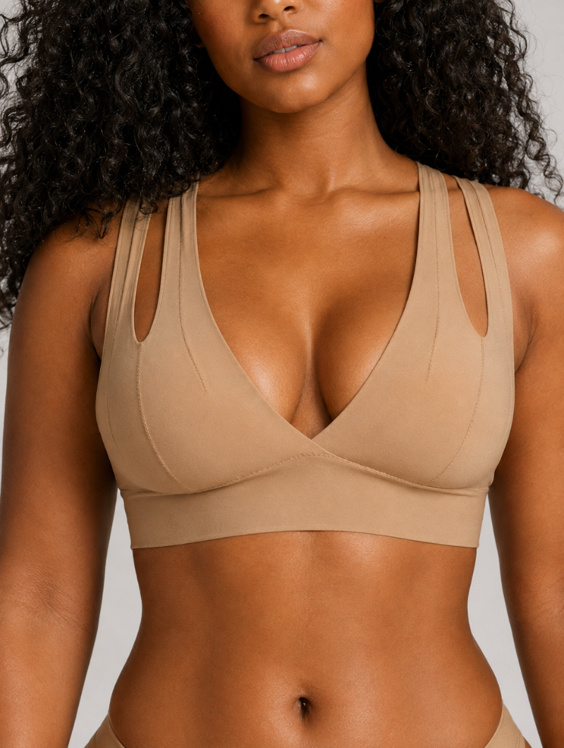 Second-Skin Slashed Bralette
