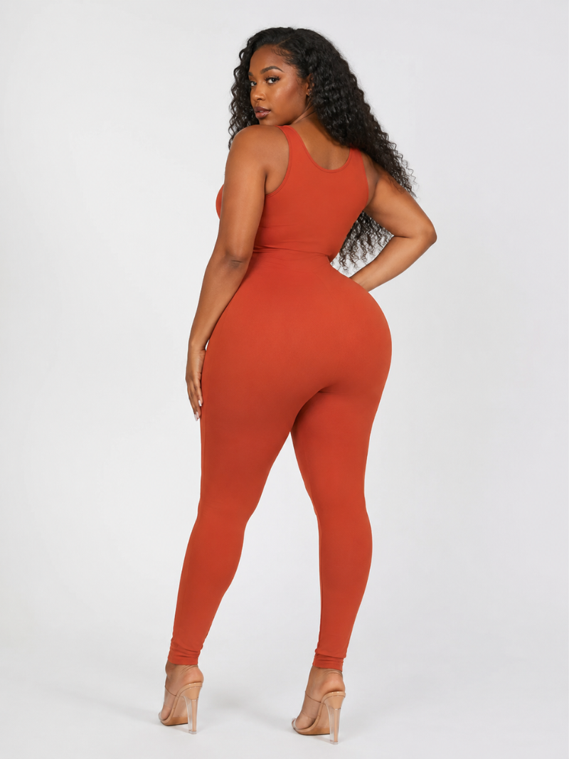 Snatched V-Neck Unitard