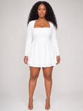 Chic Square Neck Flare