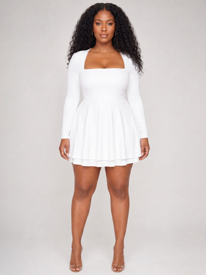 Chic Square Neck Flare