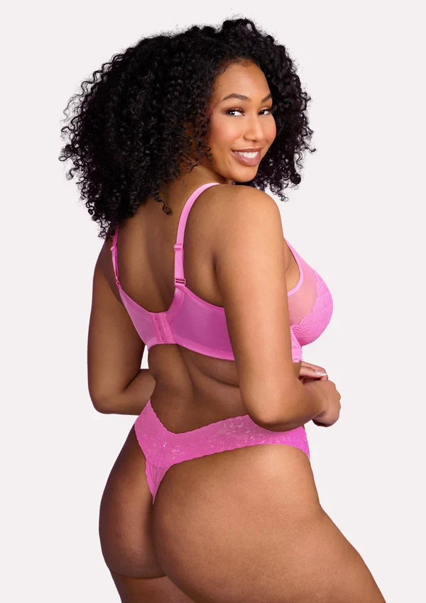 Mermaid Scales Lace  Unlined Bra