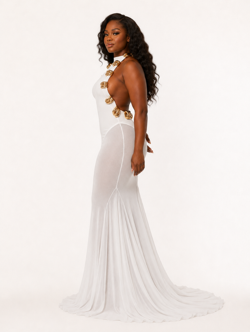 White Gold Fantasy Gown (Pre-Order)