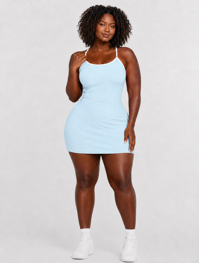 Retro Piping Exercise Dress