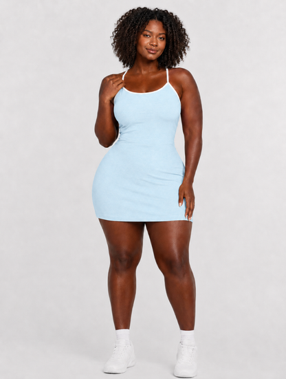 Retro Piping Exercise Dress