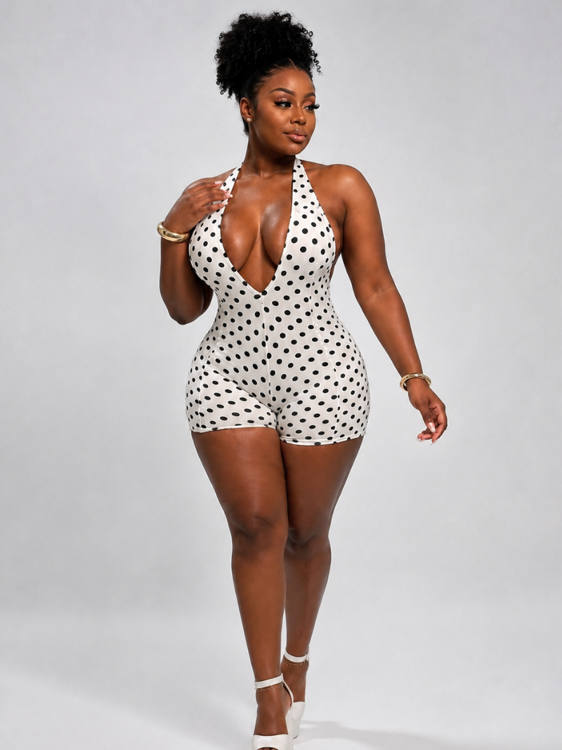 Dot Halter Romper