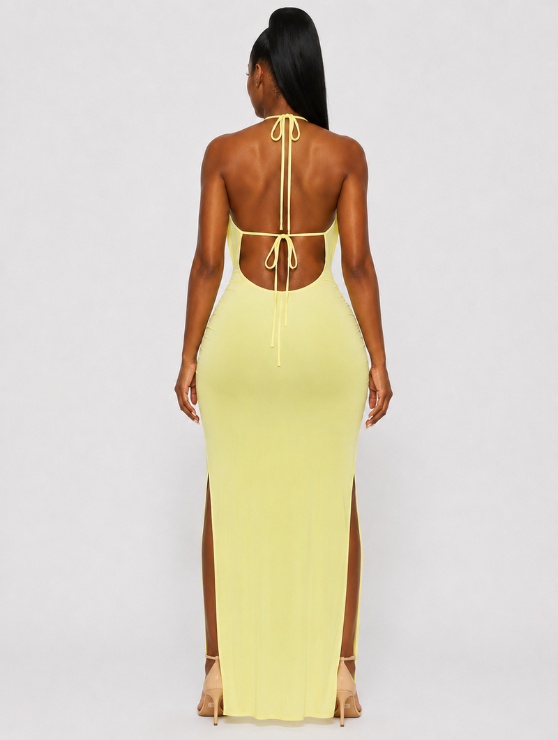 Double Slit Halter Maxi