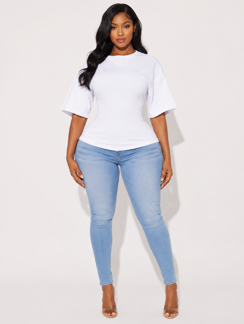 Back-Zip Cinched Tee