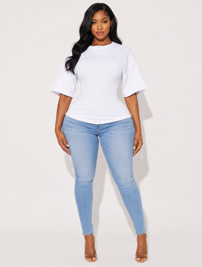 Back-Zip Cinched Tee