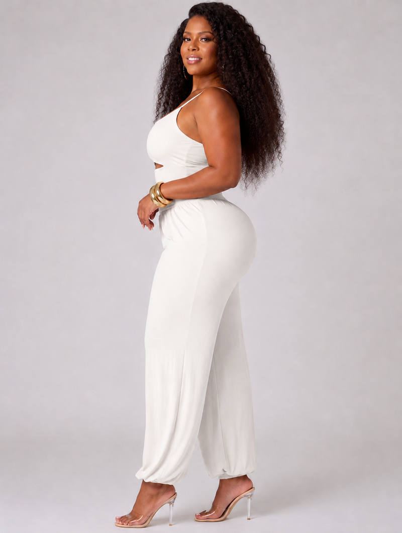 Snatched Waist Cutout Jumpsuit