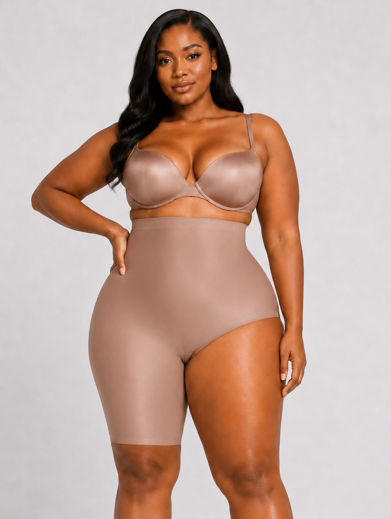 Asymmetric High-Rise Sculpt Shorts