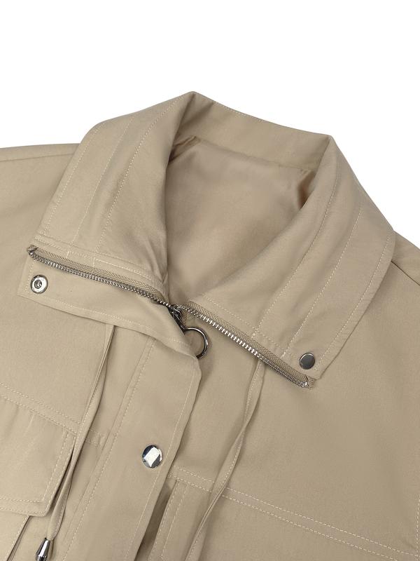 Women’s Zip-Up Cropped Anorak Coat