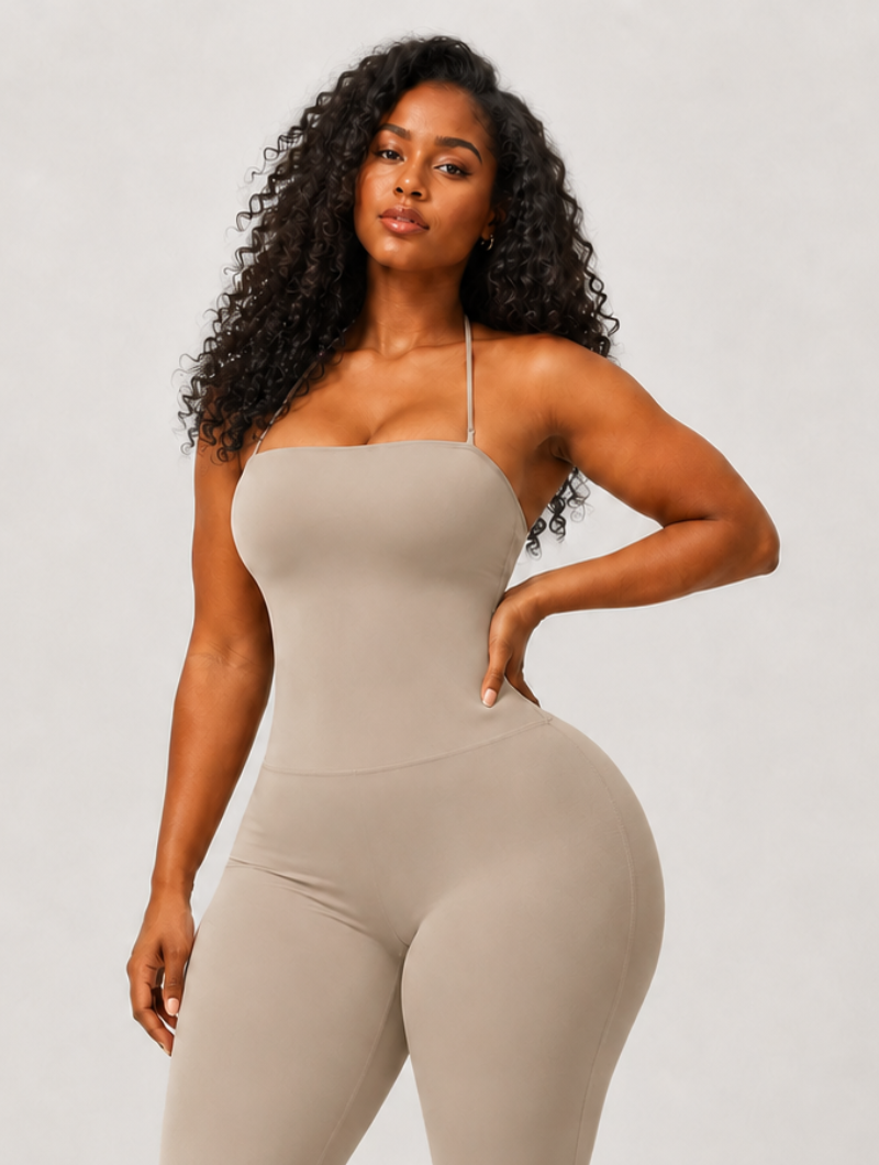 Halter Backless Flare Jumpsuit