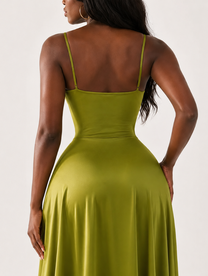 Satin Sculpt Slip Dress