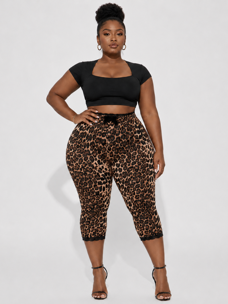 Leopard Curve Capri