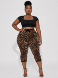 Leopard Curve Capri