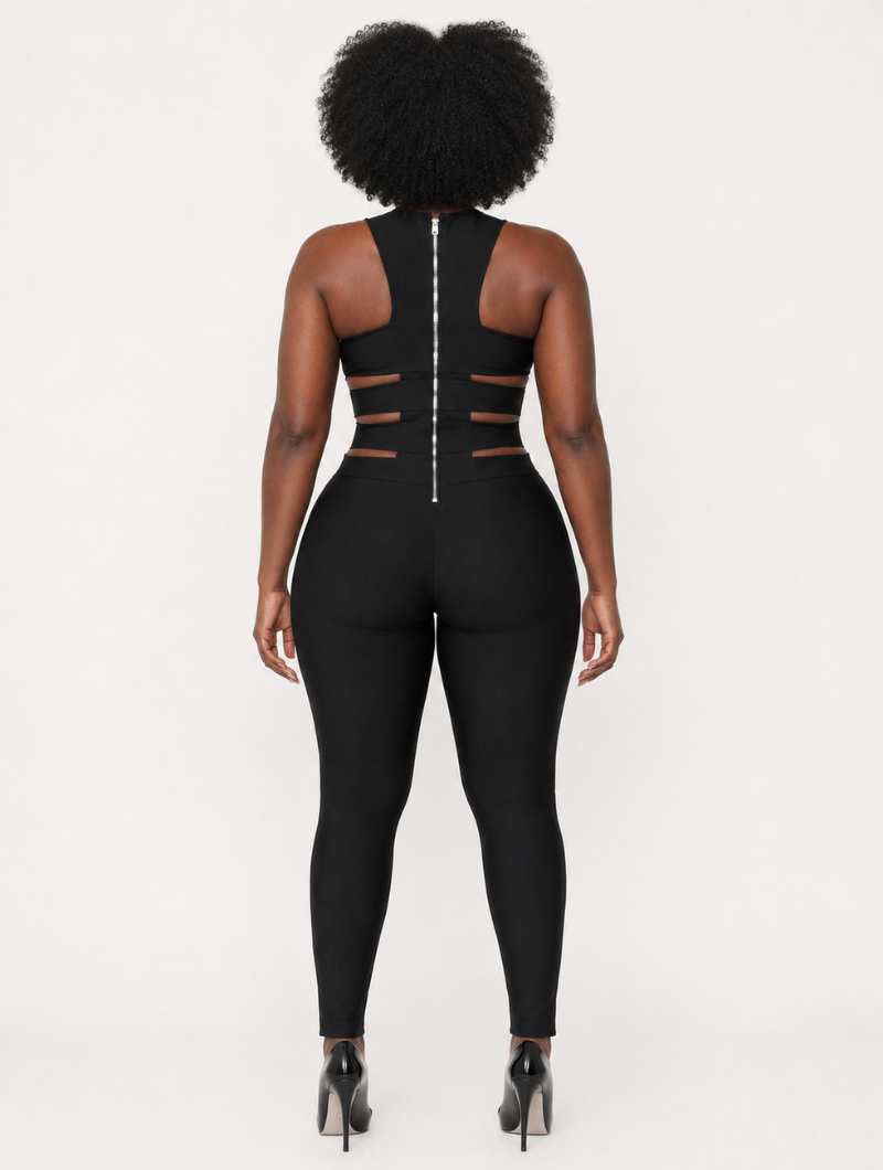 Cutout Bandage Bodycon Jumpsuit