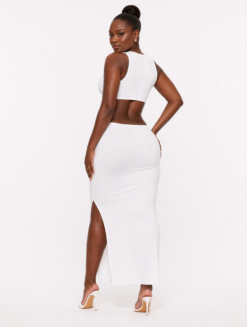 Beaded Cutout Maxi Dress