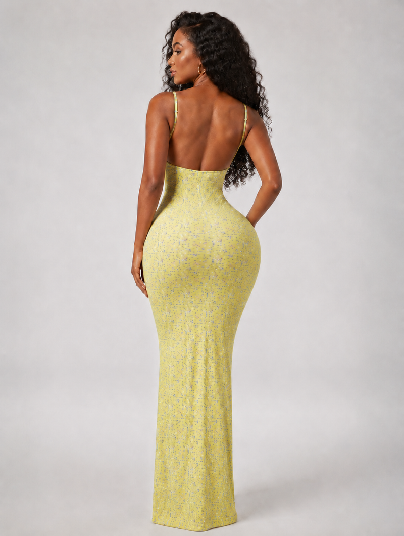 Ditsy Floral Backless Maxi