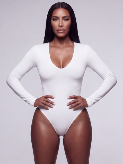 Cozy Long Sleeve V-Neck Bodysuit
