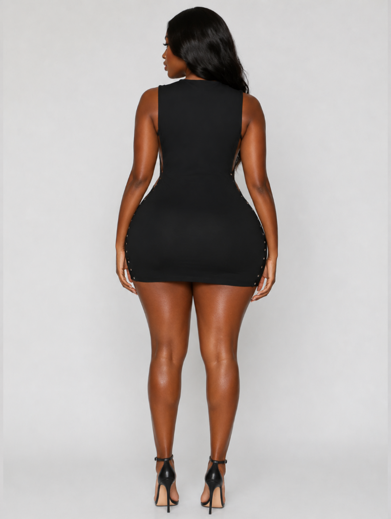 Studded Side Cutout Mini