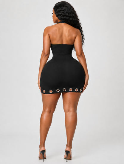 Noir Grommet Halter Mini