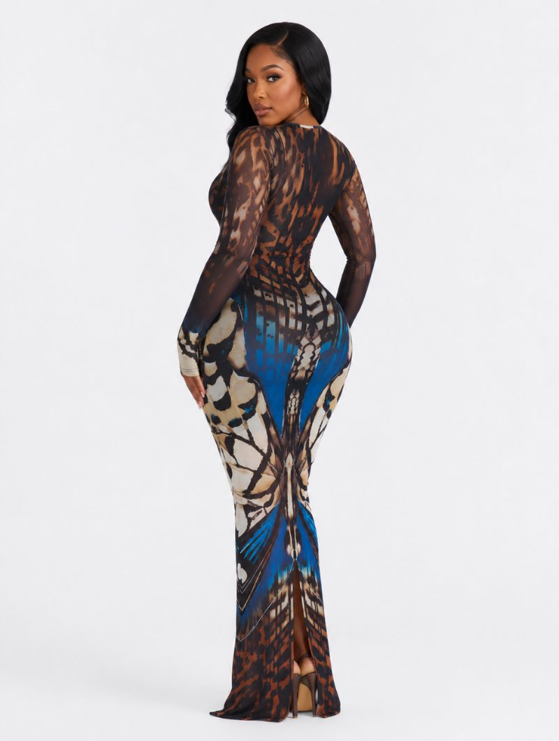 Butterfly Wing Mesh Maxi