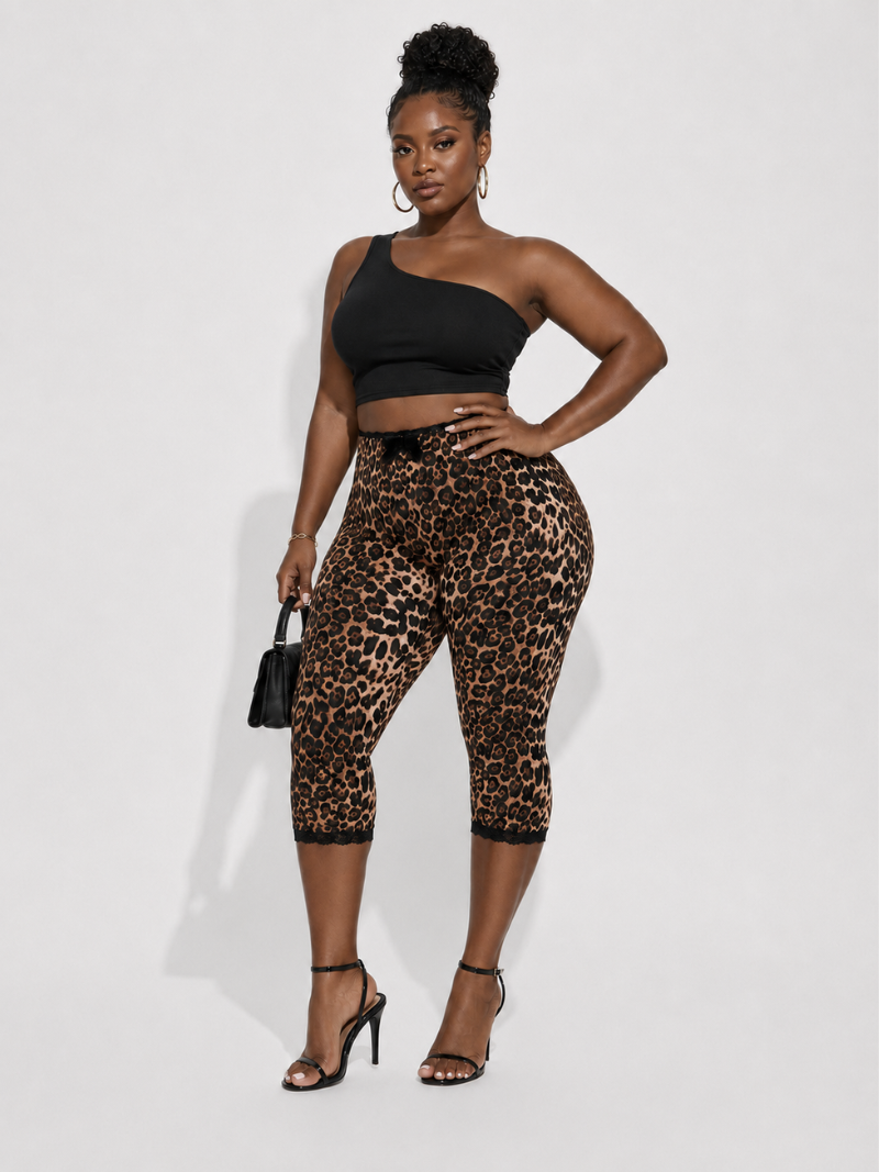 Leopard Curve Capri