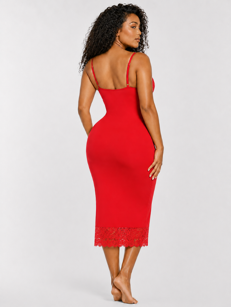 Lace Trim Shaper Dress