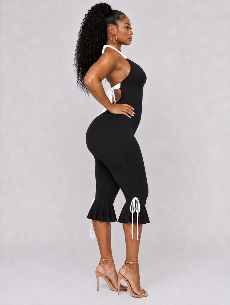 Backless Bow Halter Jumpsuit