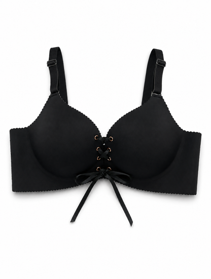 Lace-Up Push-Up Bra
