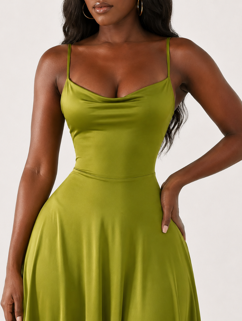 Satin Sculpt Slip Dress