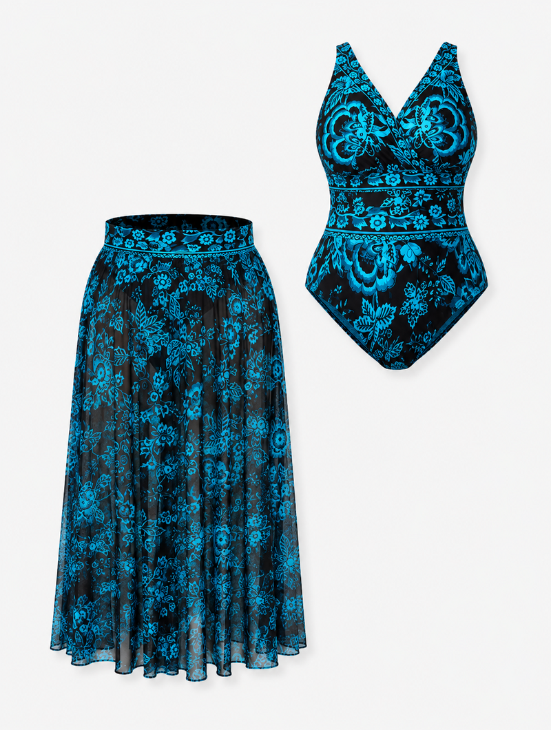 Azure Floral Resort Set