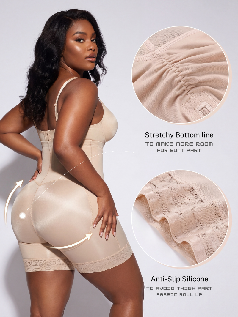 Tummy Compression Bodysuit Shaper With Butt Lifter Faja