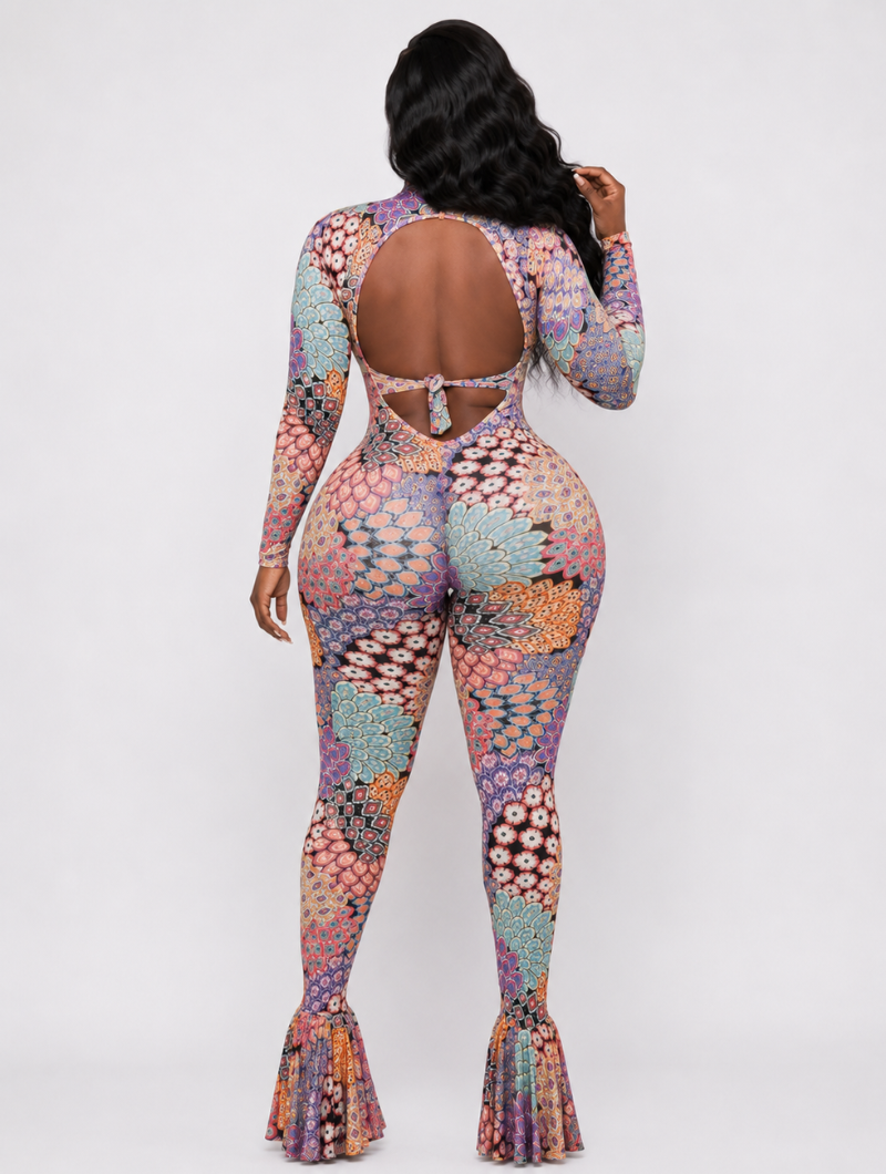 Boho Petal Ruffle Catsuit